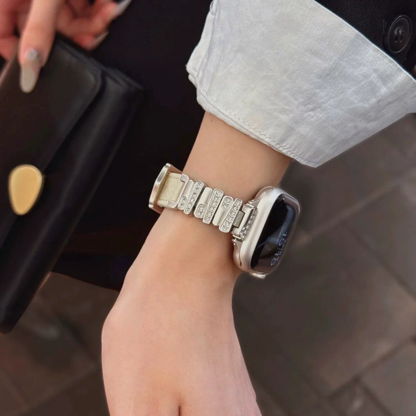 Onregelmatige Leren Band voor Apple Watch - Afbeelding 8