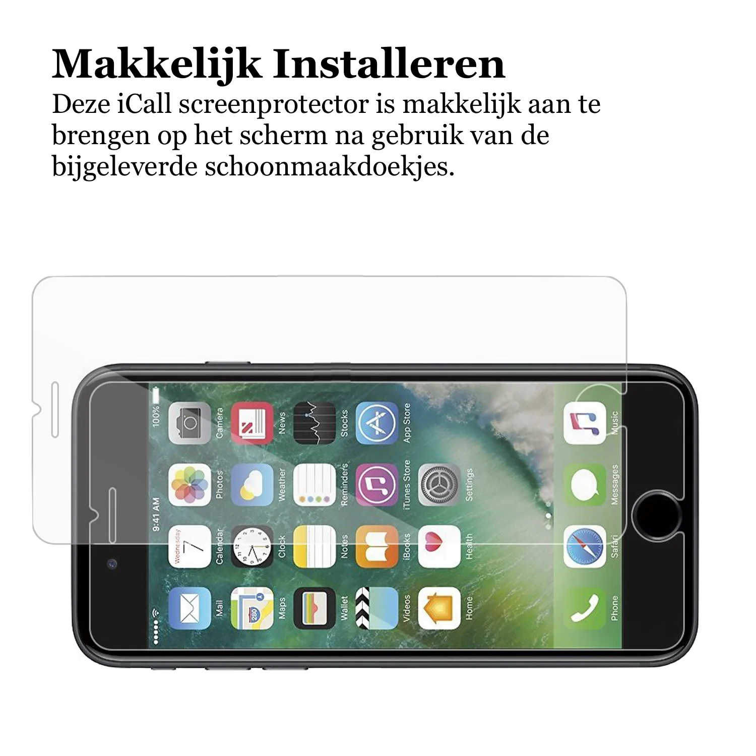 Apple iPhone 8 Plus Screenprotector - Case Friendly - Afbeelding 4