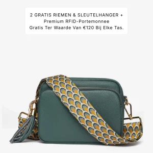 NoirSling | crossbody tas, verstelbare band, ritsvak, zwart - Steengroen