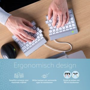 R-GO Split toetsenbord met draad of draadloos