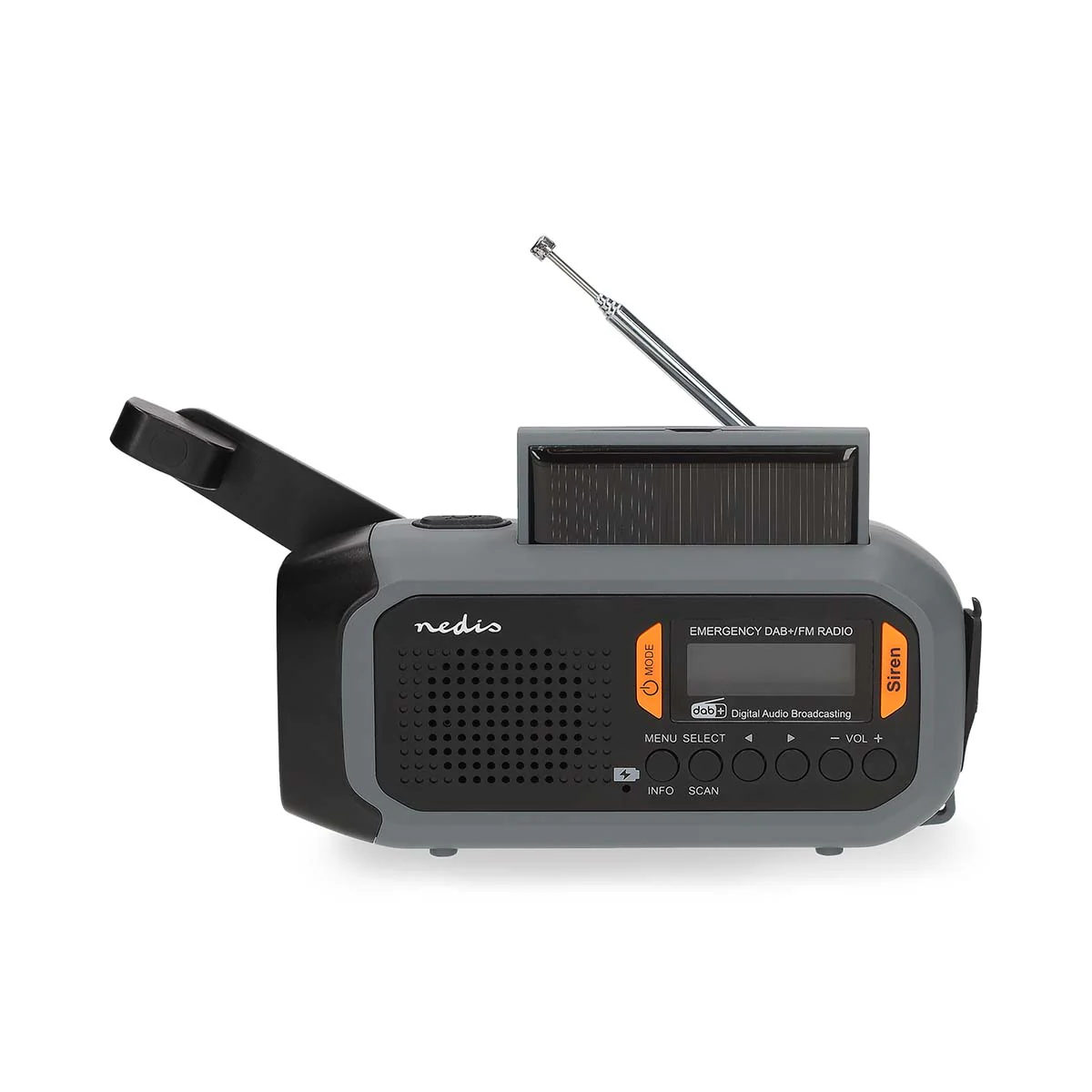 Noodradio Draagbaar Model - DAB+ / FM - Batterij Gevoed / Netvoeding / Solar Powered - Afbeelding 3